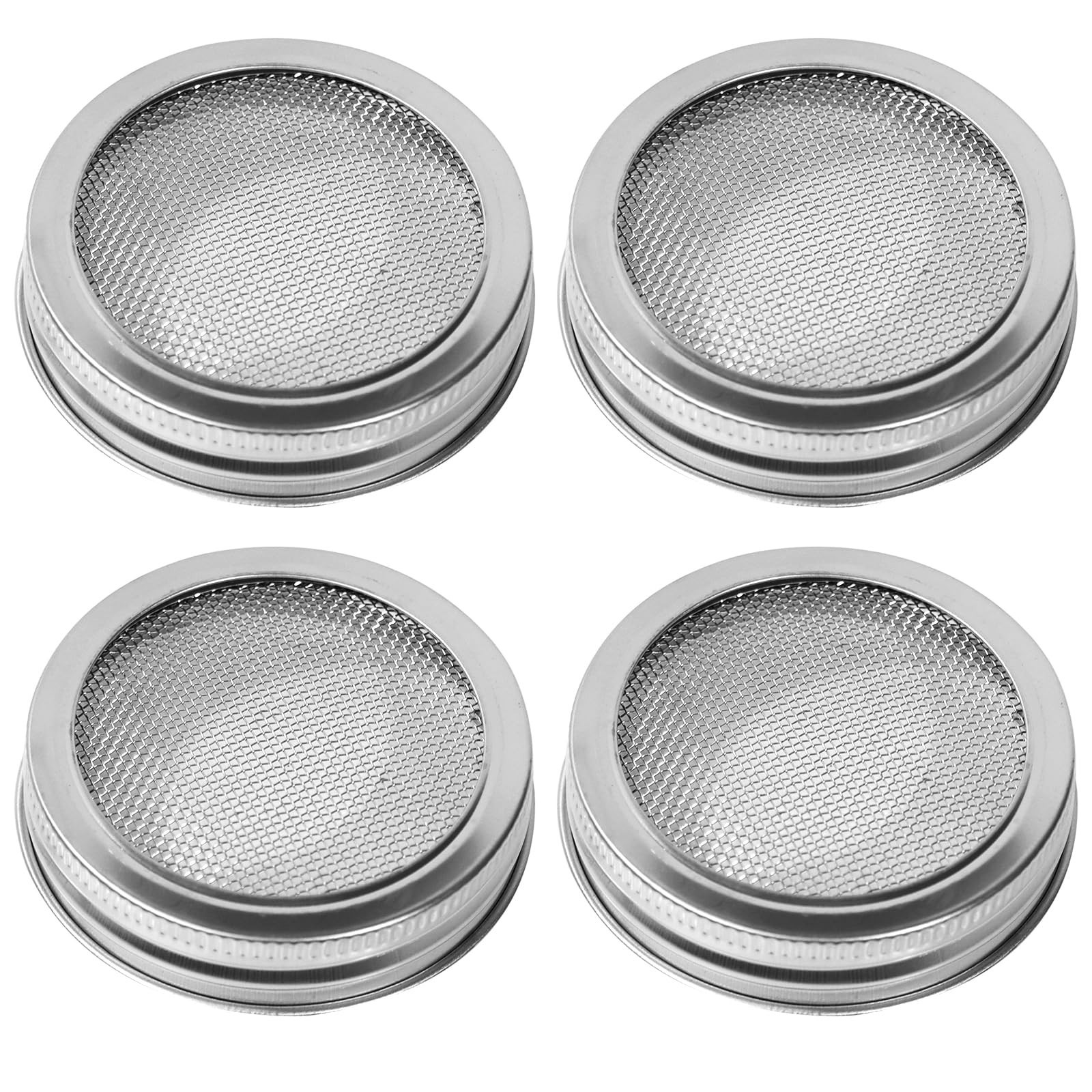 4 Pack Sprouting Lids, Mason Jar Sprouting Lids 20 Mesh 304 Stainless Steel R...