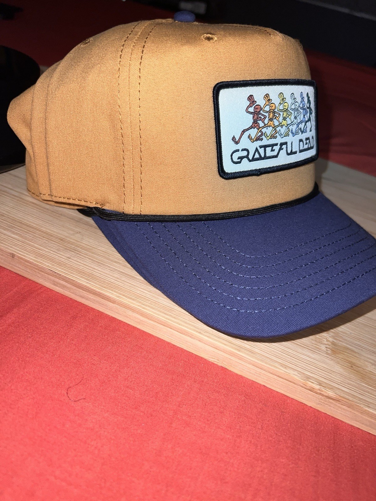 Grateful Dead Dancing Bears Snapback Hat Brown Blue Mad Engine One Size