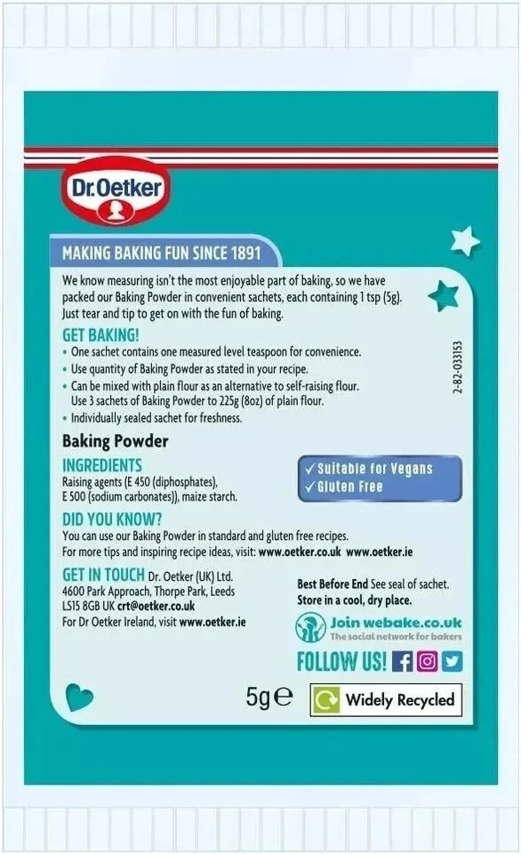Dr Oetker Baking Powder 6X5G