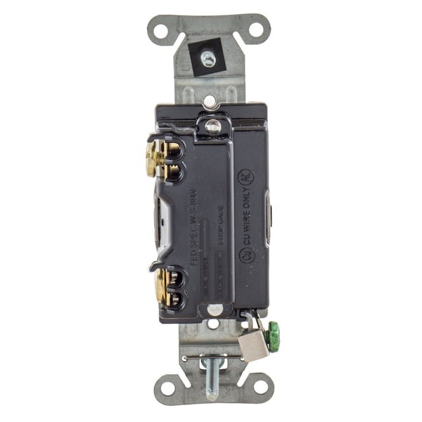 Hubbell Wiring Device-Kellems Csb120w Toggle Wall Switch, 1 Pole, 1 Hp, 20 A,