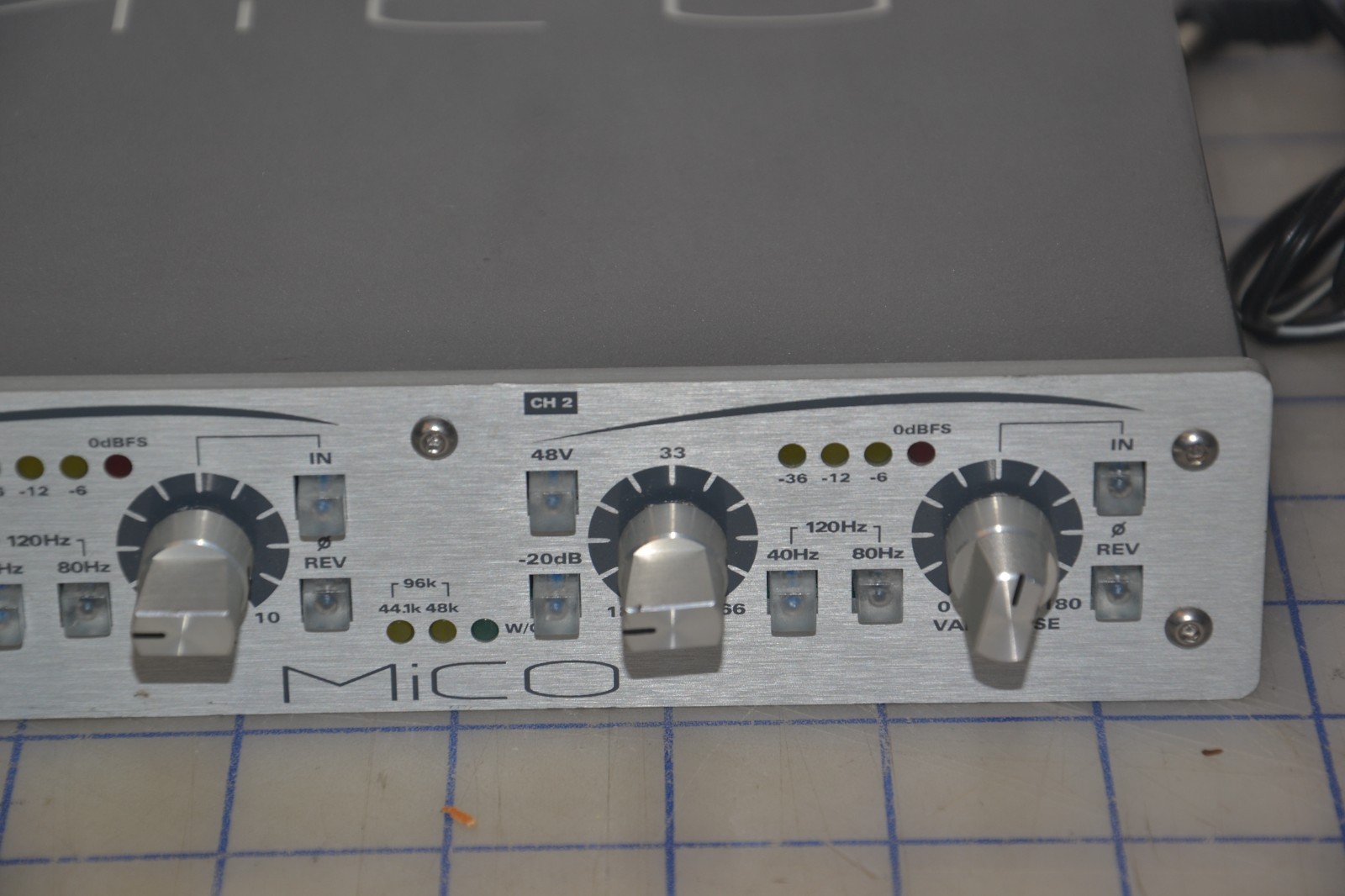 Mico Audient Compact 2-Channel HMX 48V Phantom Power Microphone Preamplifier