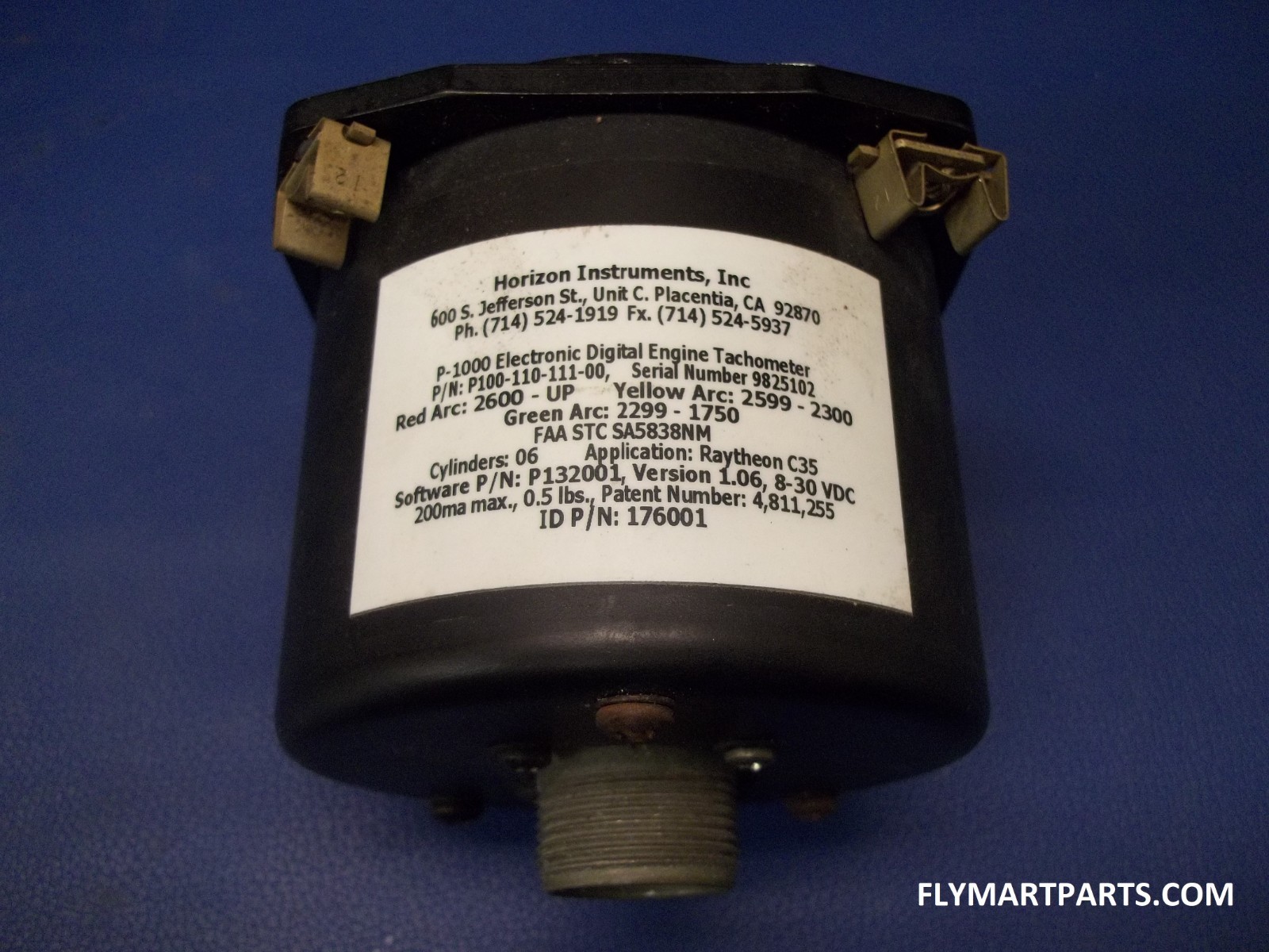 HORIZON INSTRUMENTS P-1000 ELECT DIGITAL ENGINE TACHOMETER PN P100-110-111-00