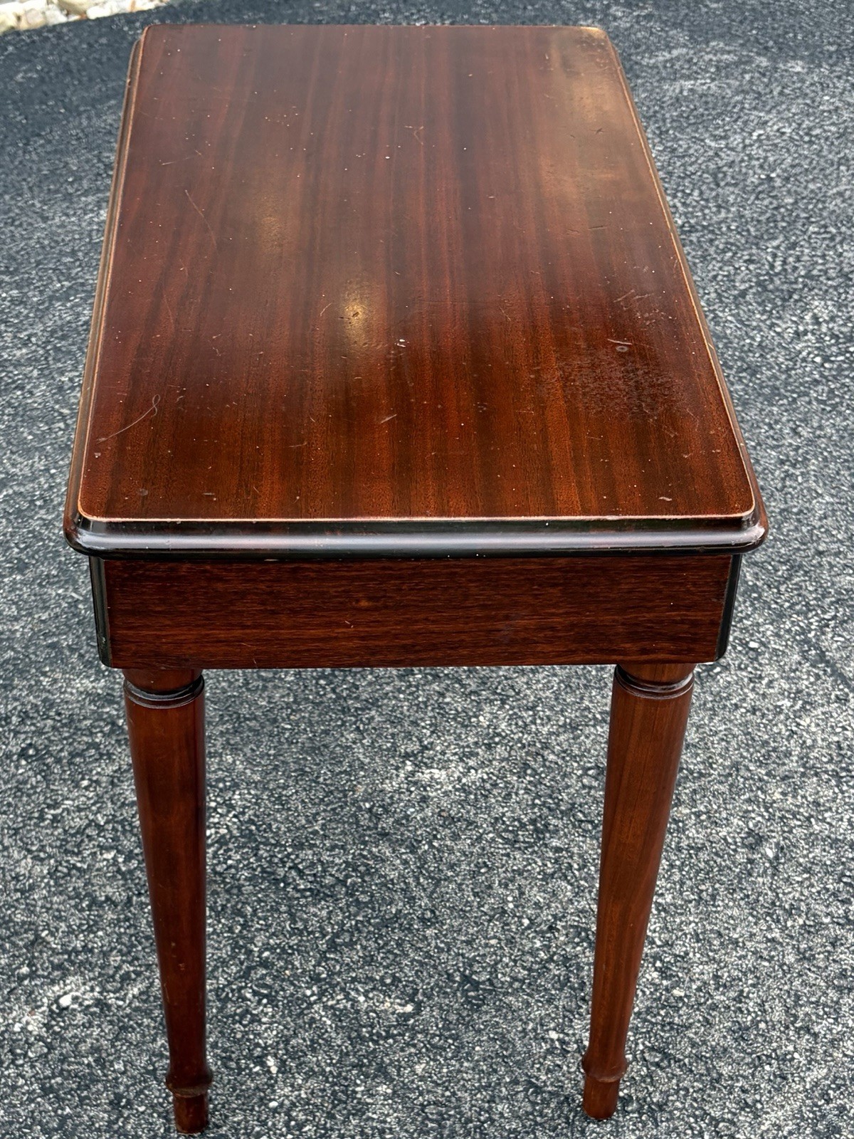 Mahogany Piano Bench Round Mcm Deco Legs With Music Storage