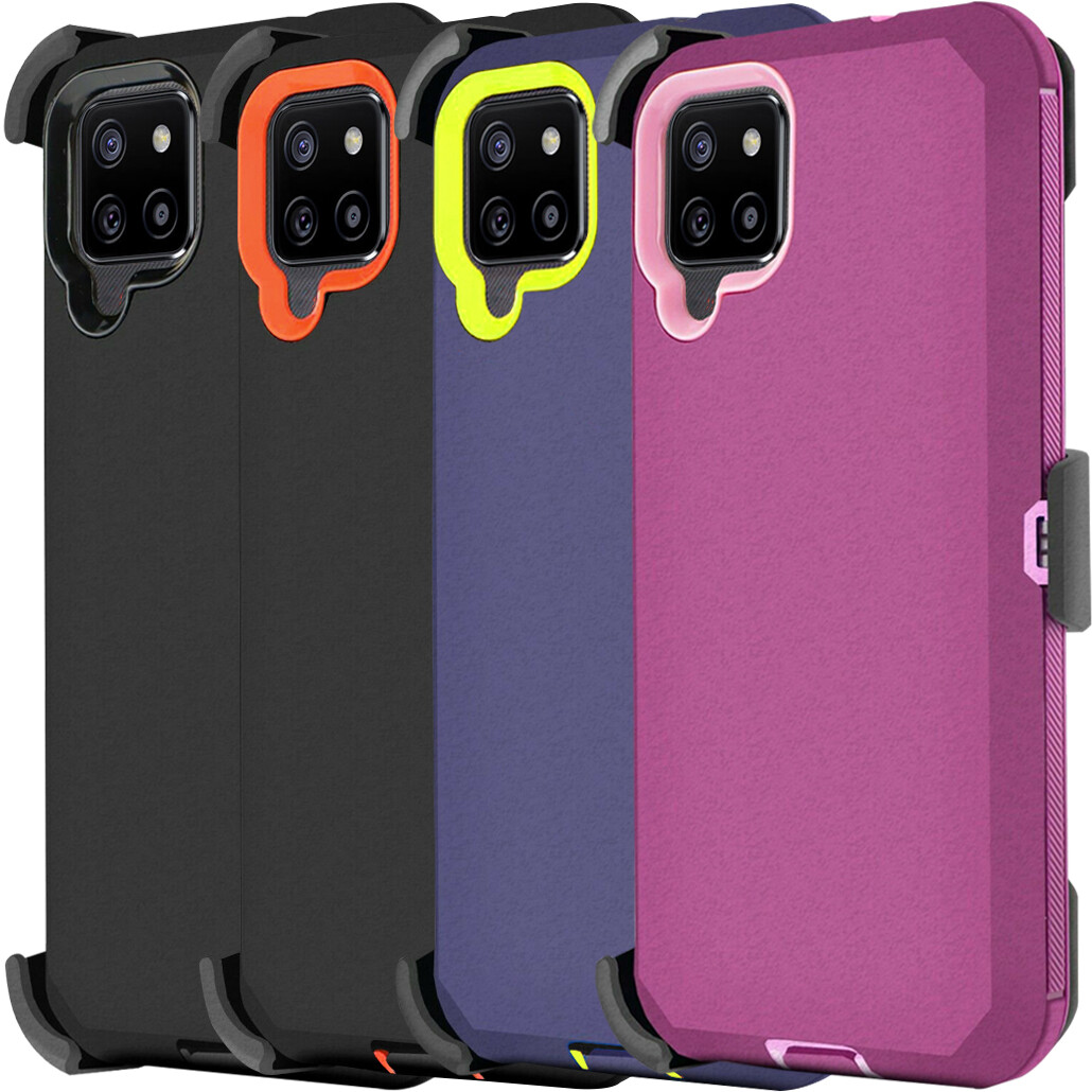 for Samsung Galaxy A42 5G Rugged Belt Clip Hybrid Phone Case Screen Protector