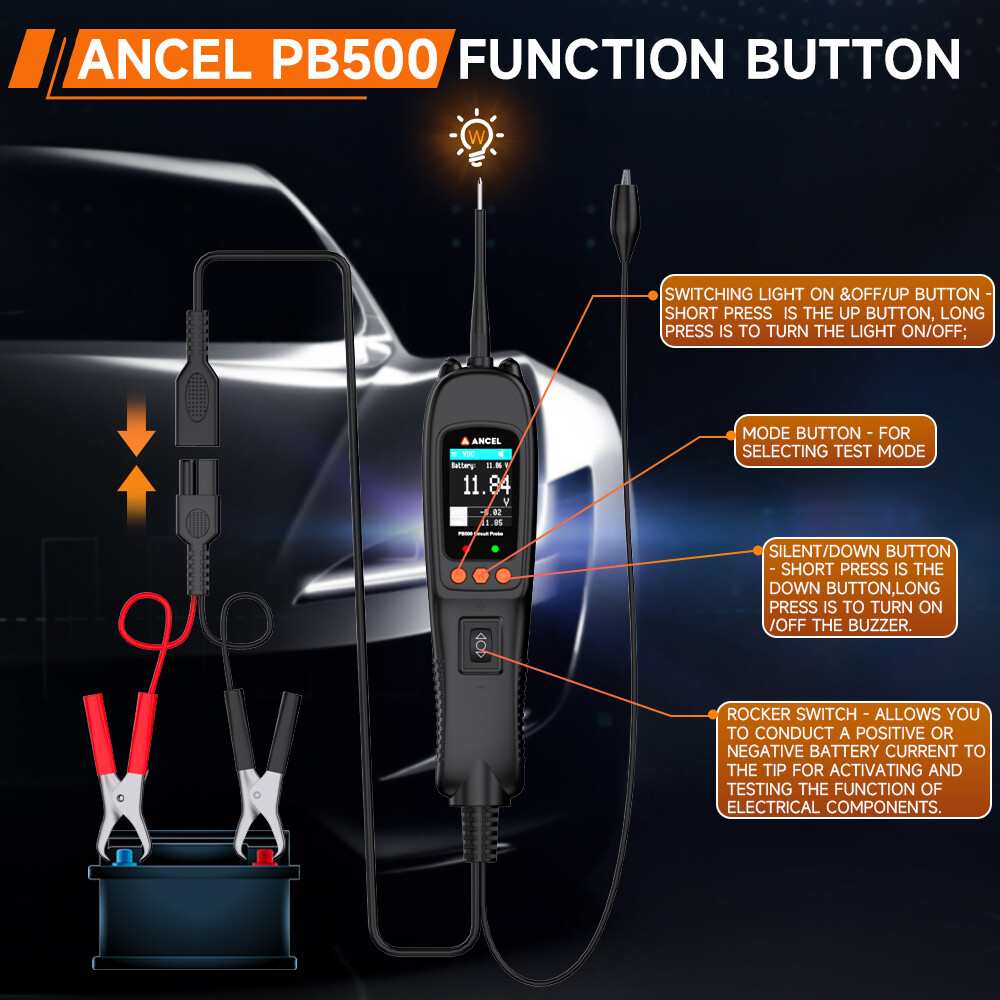 ANCEL PowerScan PB500 Electrical Circuit System Battery Testers Tool Probe Test