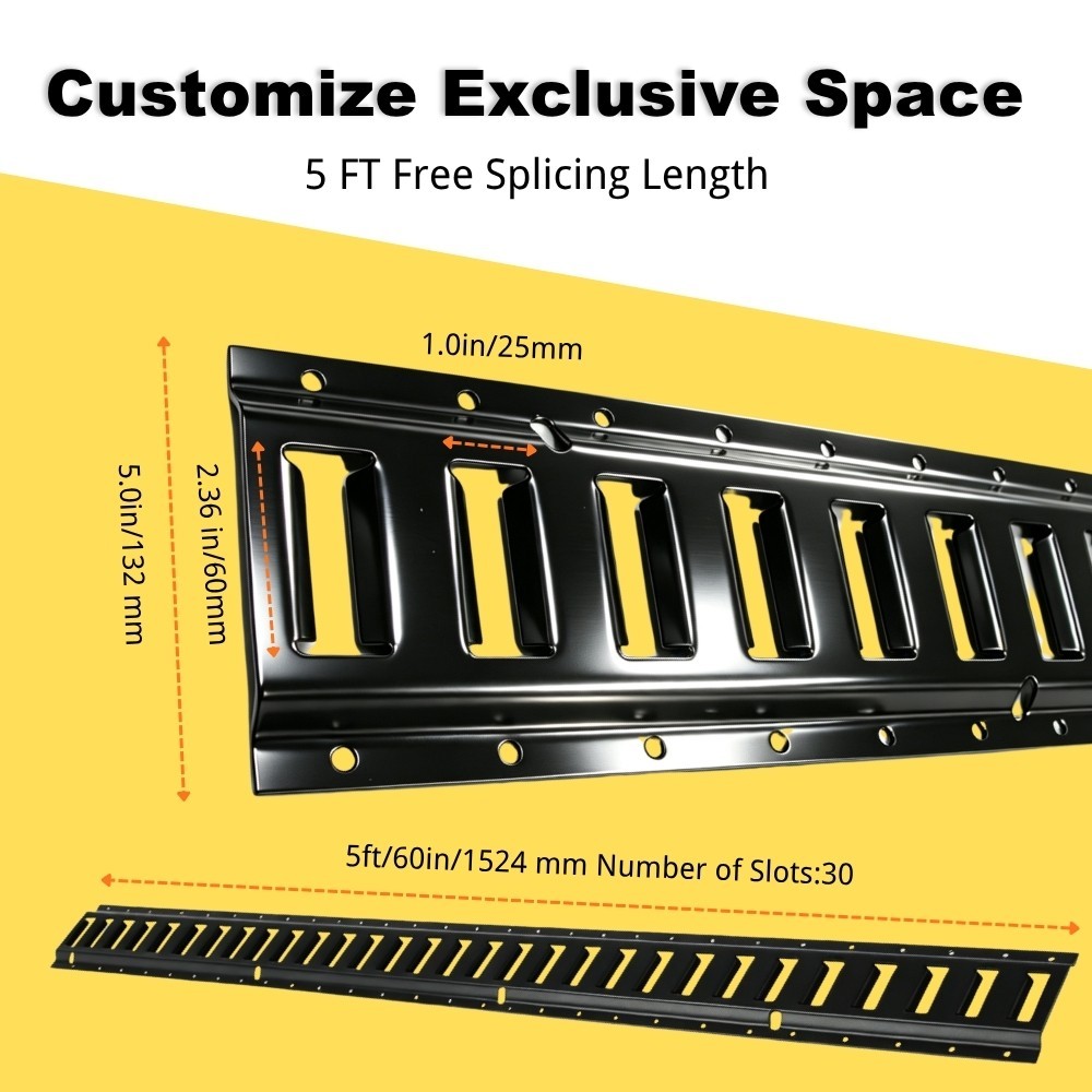 4PK 5' E Track Rails Tie-Down Kit for Enclosed Cargo Trailer Thickened Version