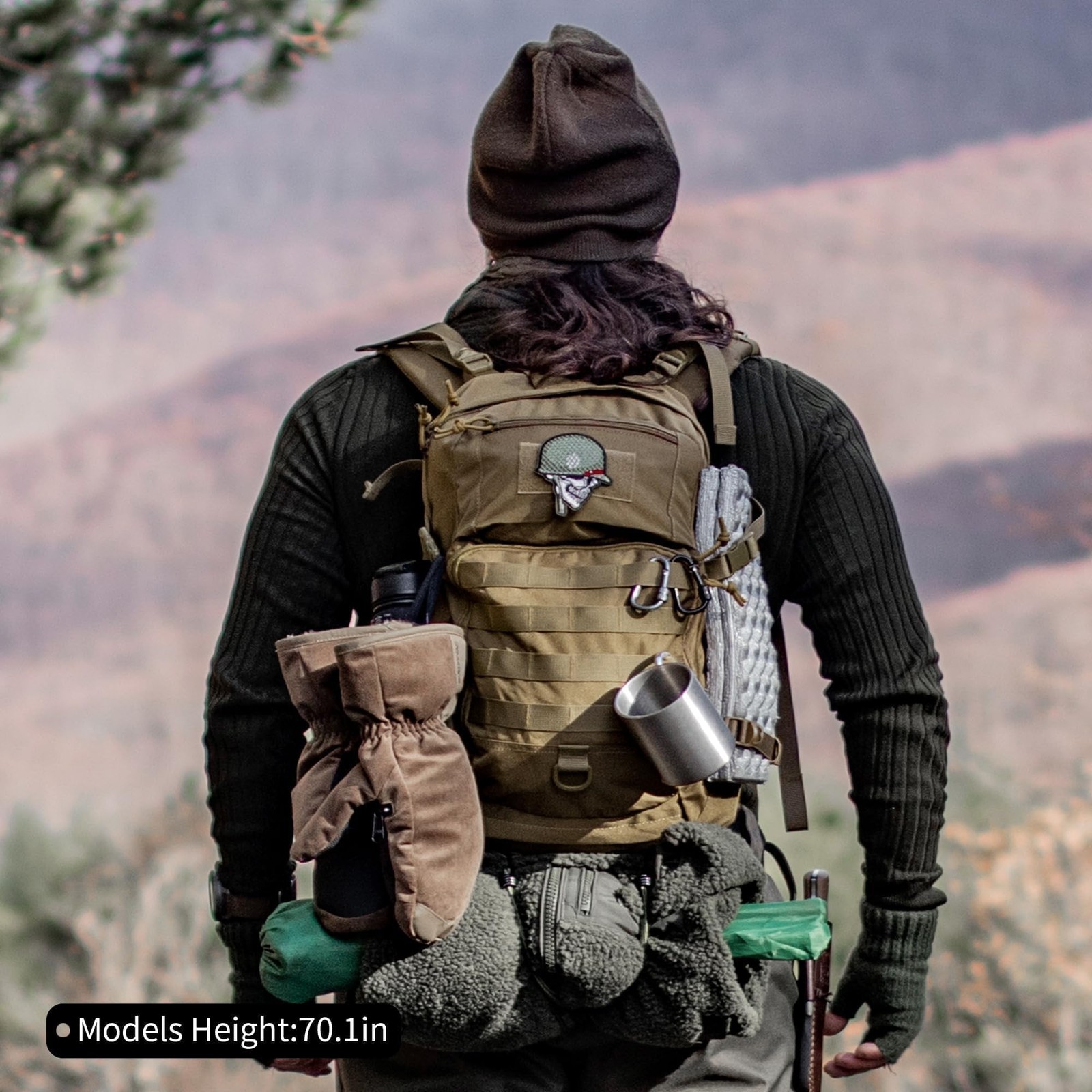25L Hiking Backpack,Lightweight Molle Tactical Backpack for Running,Hiking,Cy...