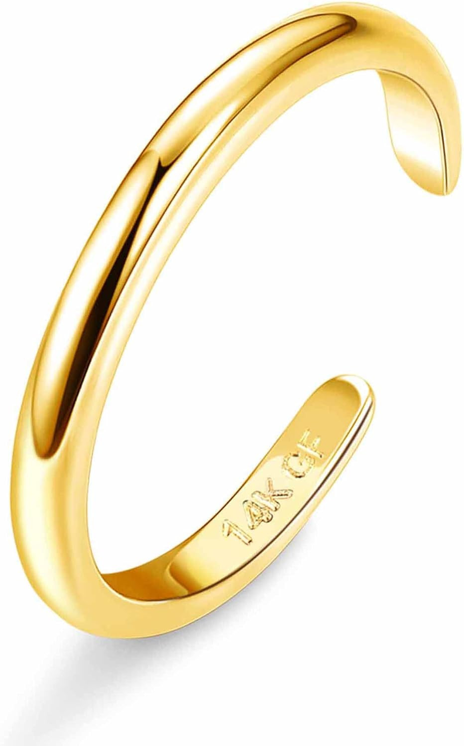 14K Gold Plated Toe Rings for Women Adjustable Toe Ring Open Band Toe Ring Summe