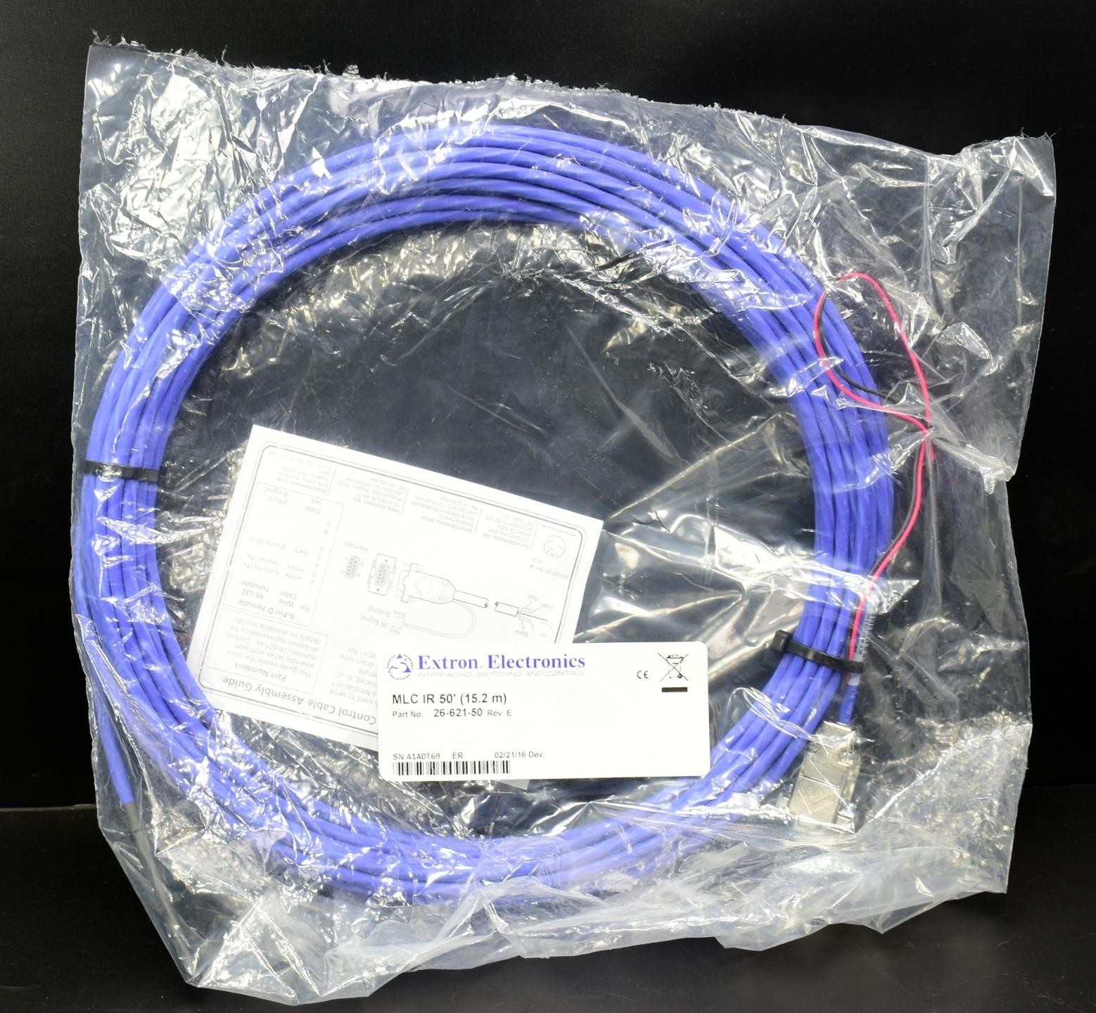 Extron MLC IR/RS-232-50' - MediaLink Controller Cable , Part # 26-621-50