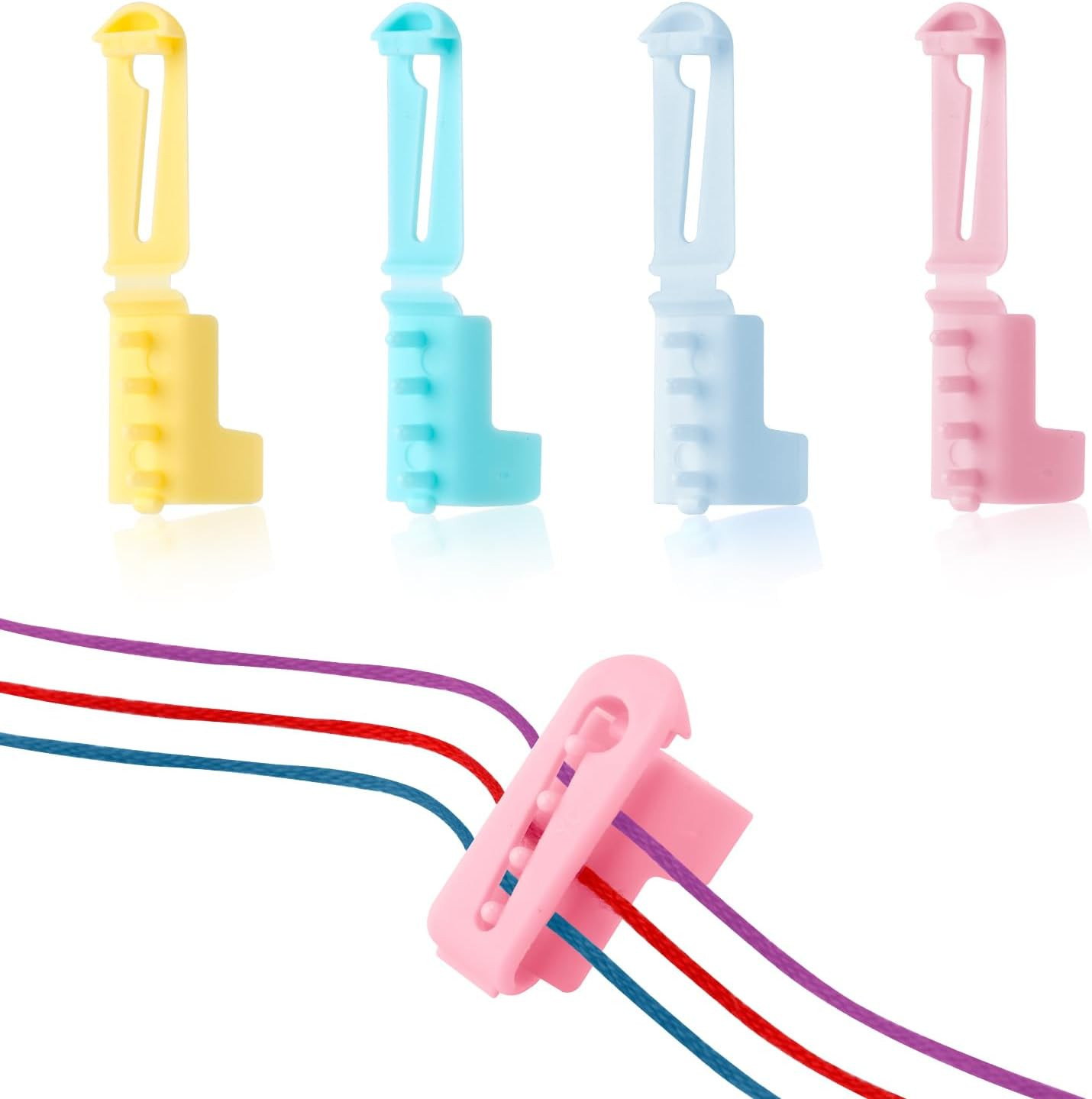 4Pcs Adjustable Yarn Guide Ring Crochet Knitting Finger Tool for DIY Crafts