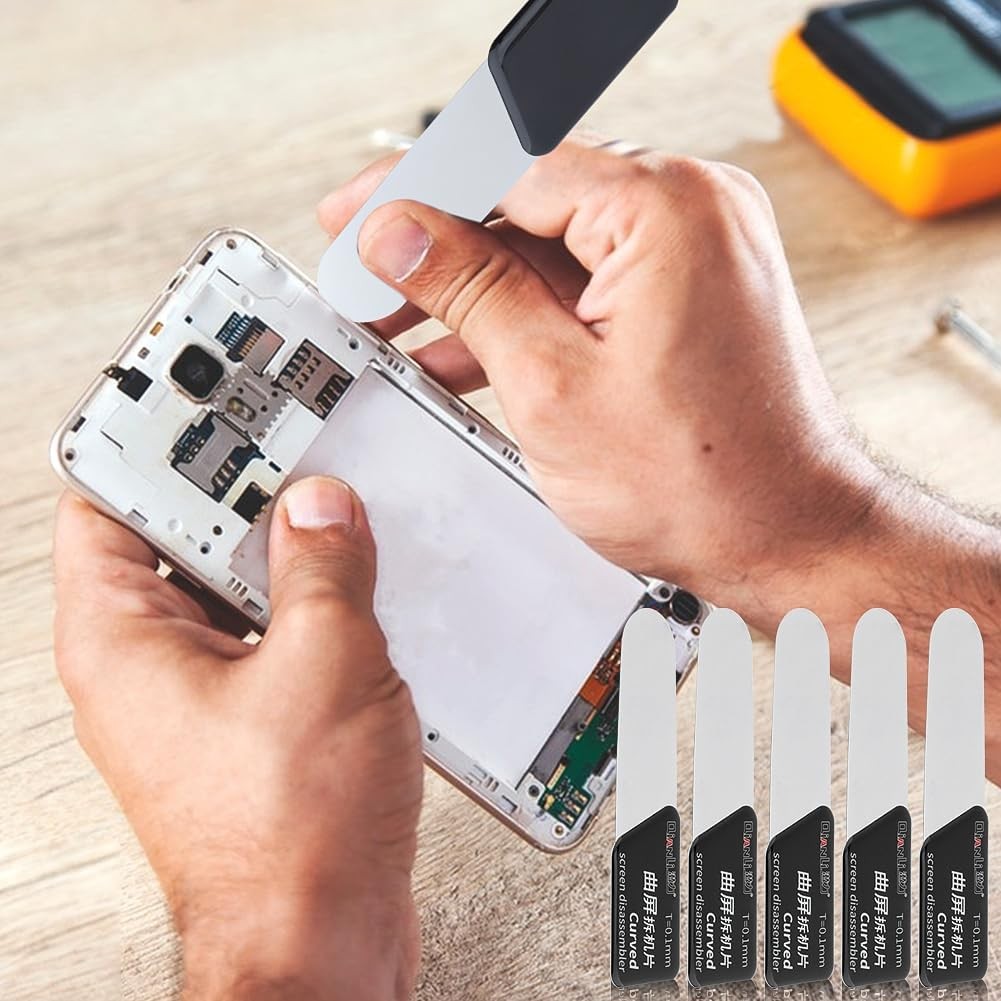 5Pcs Disassembler Pry Tools, Ultra-Thin Separate Screen Curved Spudger, Stainles