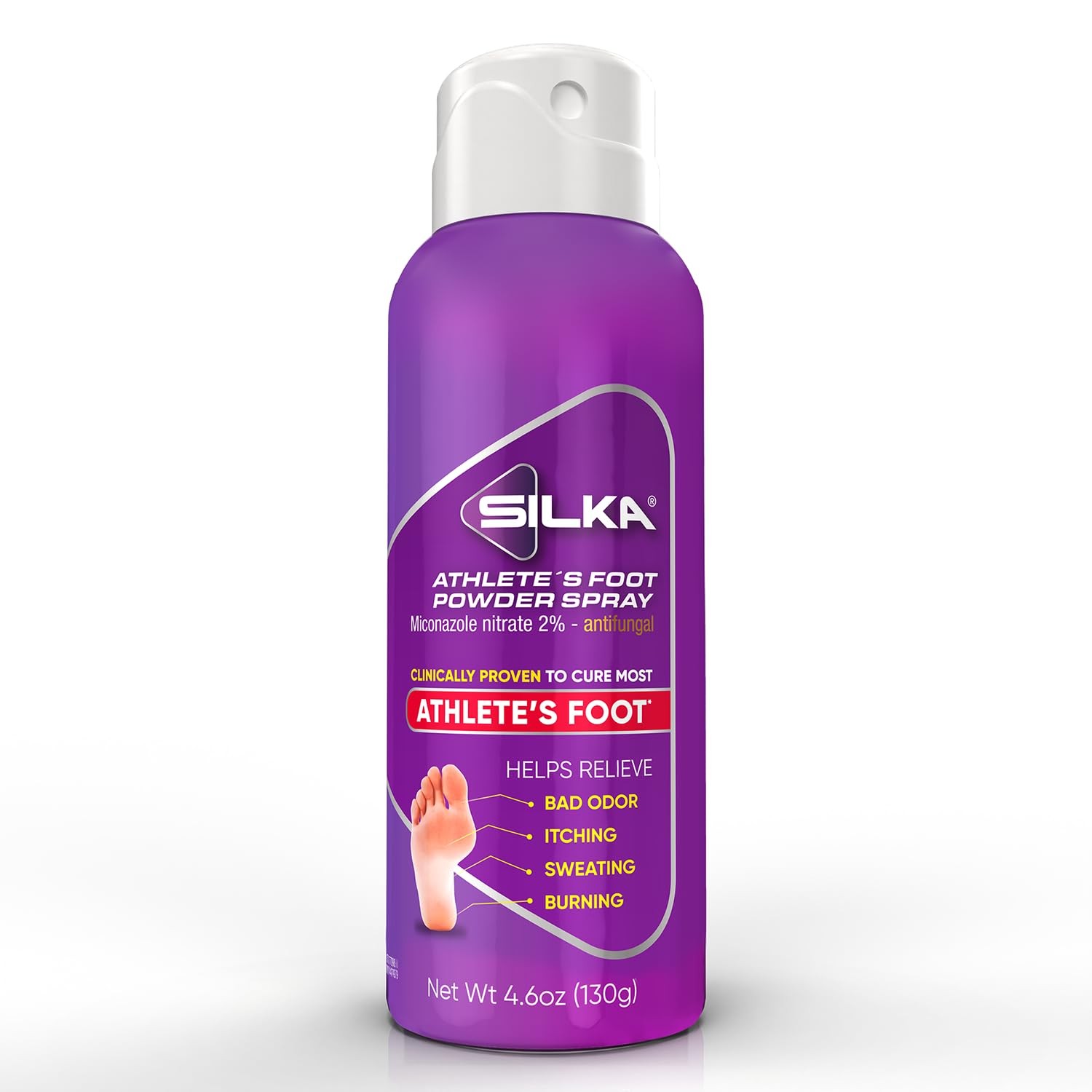 Silka Athlete's Foot Spray, Results in 4 weeks, 4.6 Fl Oz (Pack of 1)