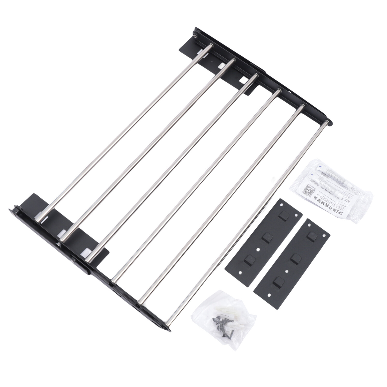 Folding Laundry Drying Rack Wall-mount Foldable Clothes Dryer Hanger Storage