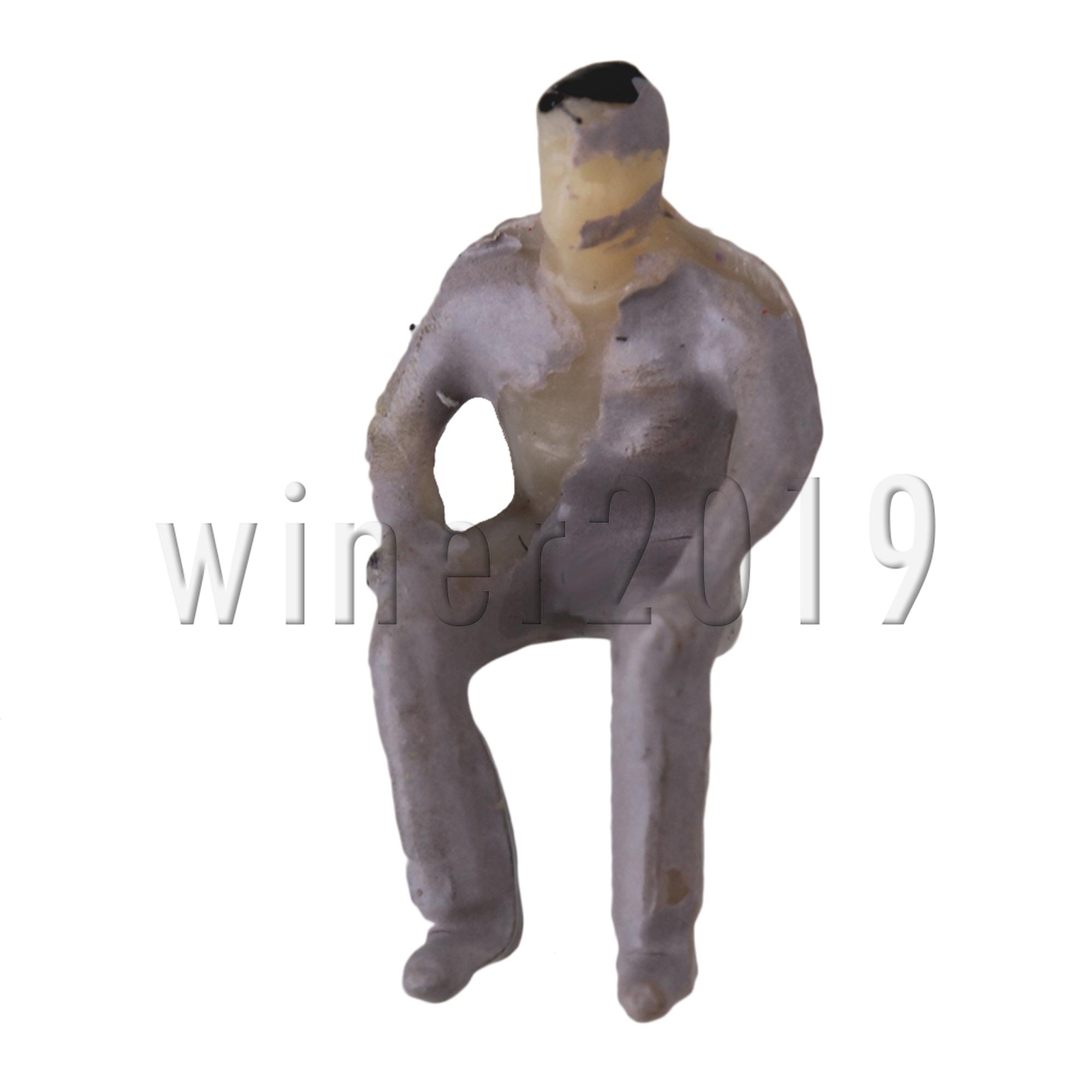 100Pieces Scale 1:100 Plastic Painted Seated People Figures Model Multicolor