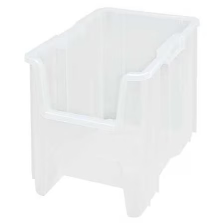 Quantum Storage Systems Qgh600cl Storage Bin, Polypropylene, Clear, 12 1/2 In