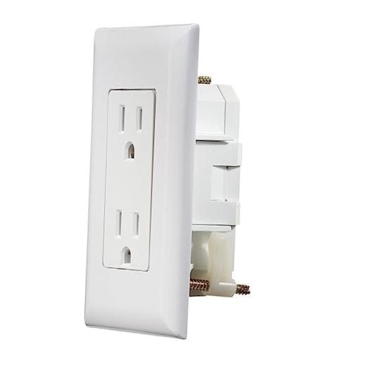 Dual Outlet W/Cover-Plate White