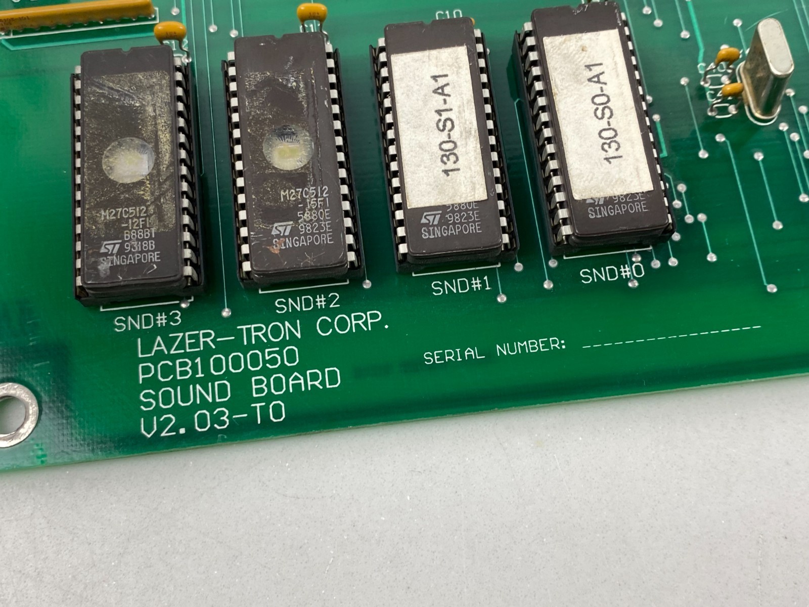 ARCADE PLANET / LAZER-TRON 100039 Controller PCB100050 Sound Board Arcade Crane