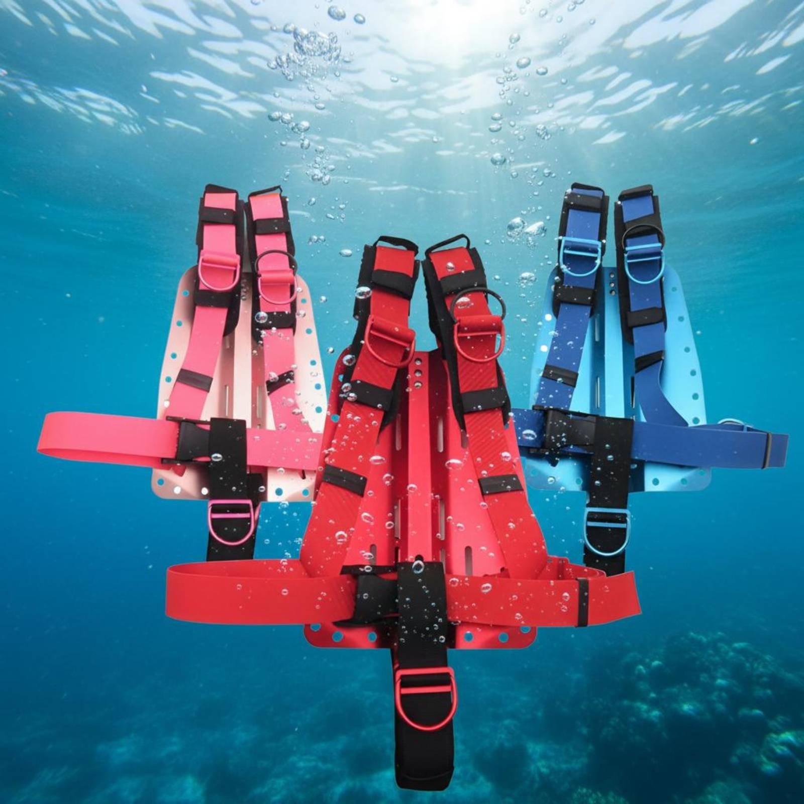 Aluminum Backplate Harness Colored Sports Gear Nylon and Stainless Steel