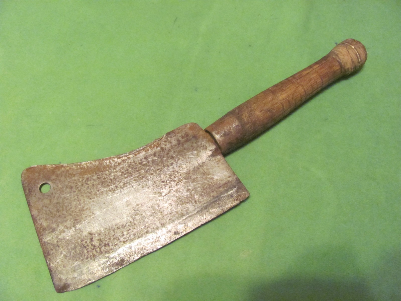 Village Heavy Duty Meat Cleaver 8" Blade 8.5" Wood Handle. 16.5" Total Length.