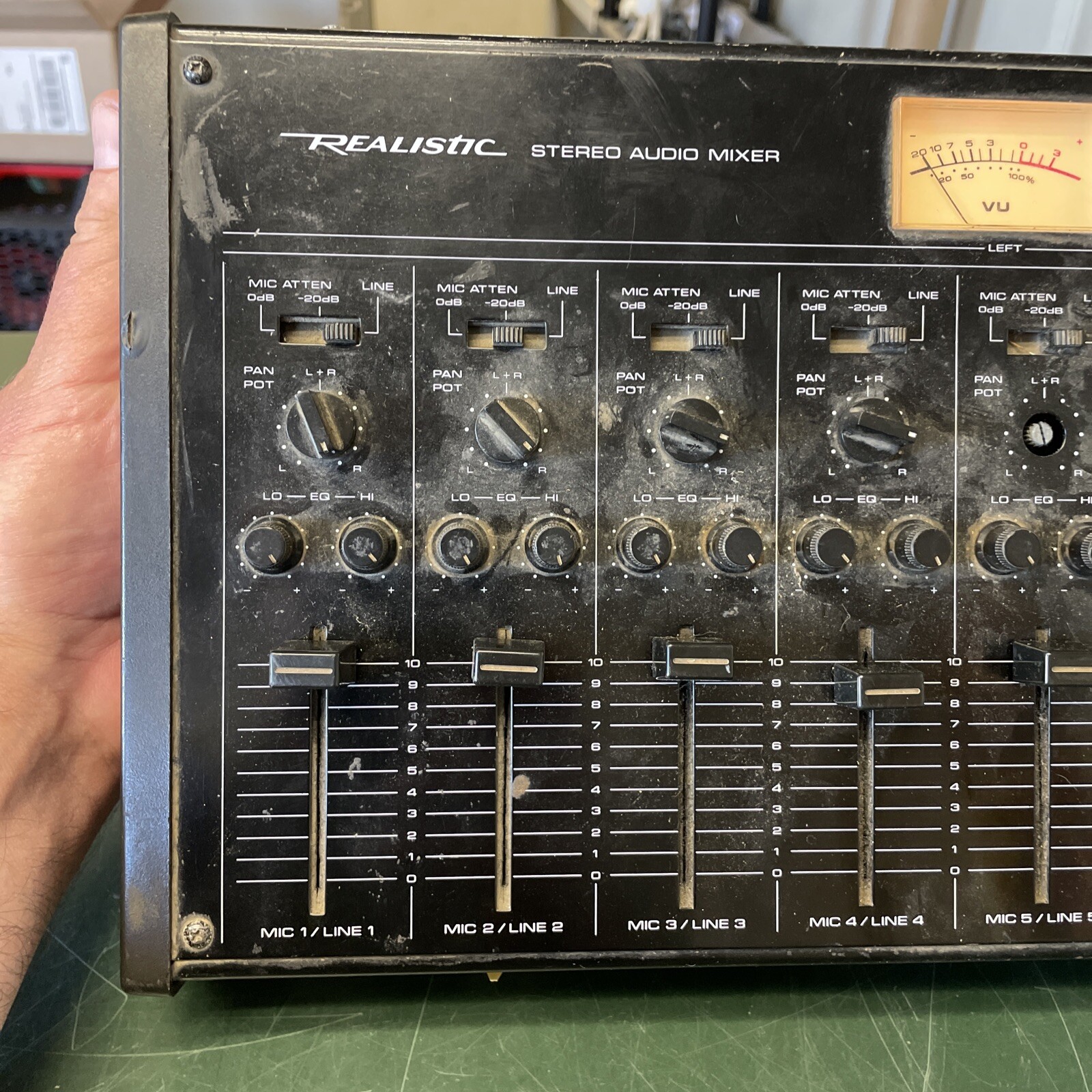 Realistic 32-1210 Stereo Audio Mixer Untested