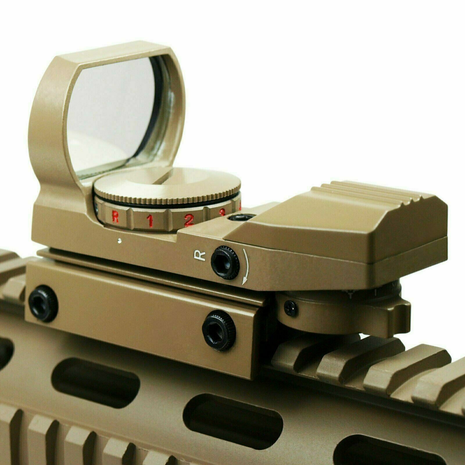 Tactical Holographic Reflex Red Green Dot Sight 4 Type Reticle for 20mm Rails