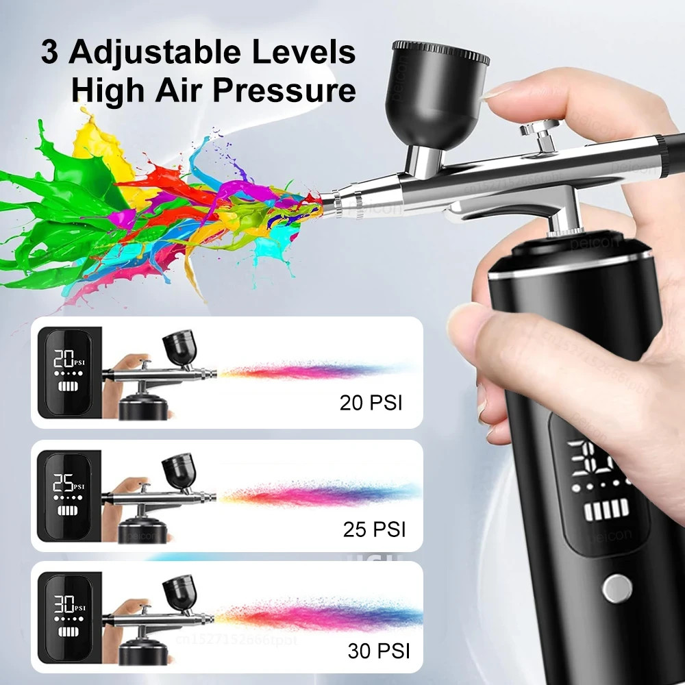 Portable Mini Compressor Airbrush Gun Spray Paint Artigia
