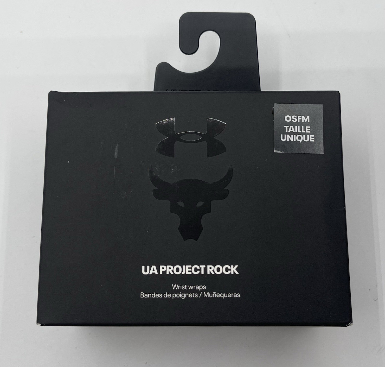 Under Armour Project Rock Wrist Wraps Training Lifting Unisex One Size Black
