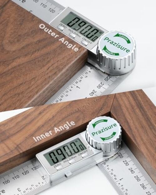 Digital Angle Finder Protractor, 7inch Professional Angle Measuring Aluminum