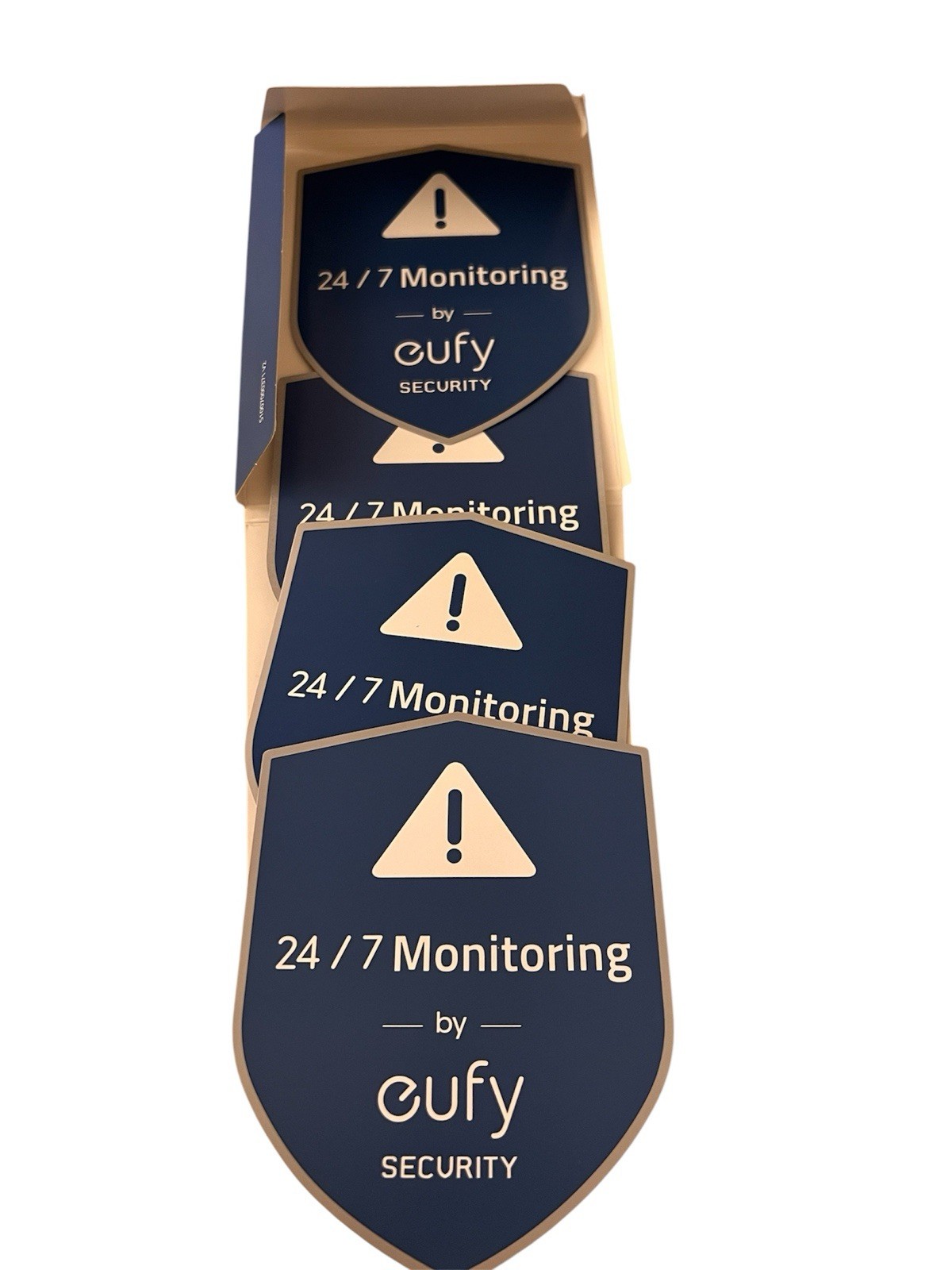 4 Pack EUFY Security Stickers Window Door Decal 24/7 Warning Monitoring
