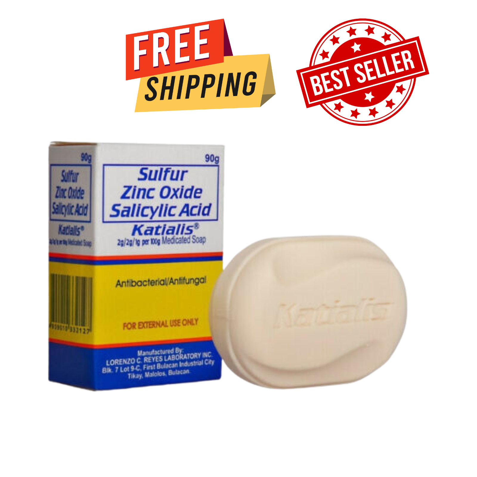 Katialis Medicated Soap Anti-Bacterial/AntiFungal 90 grams