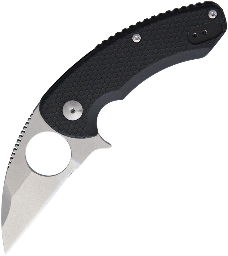 Brous Blades SSF Silent Soldier Linerlock Black Folding Stonewashed Knife 002S