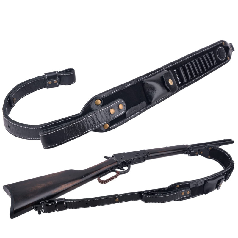 Wayne'S Dog Waynes Dog Leather Gun Sling Shell Holder Hunting Rifle Sling