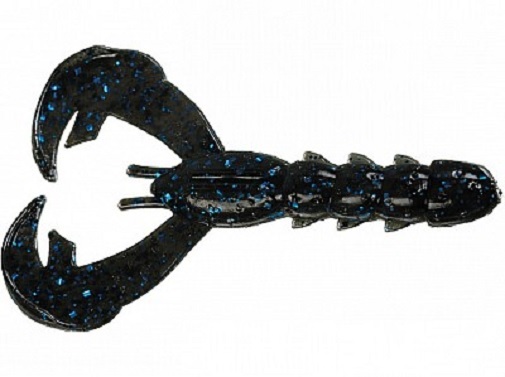 Strike King Baby Rage Tail Craw Black Blue Flake 3"- 9 pack