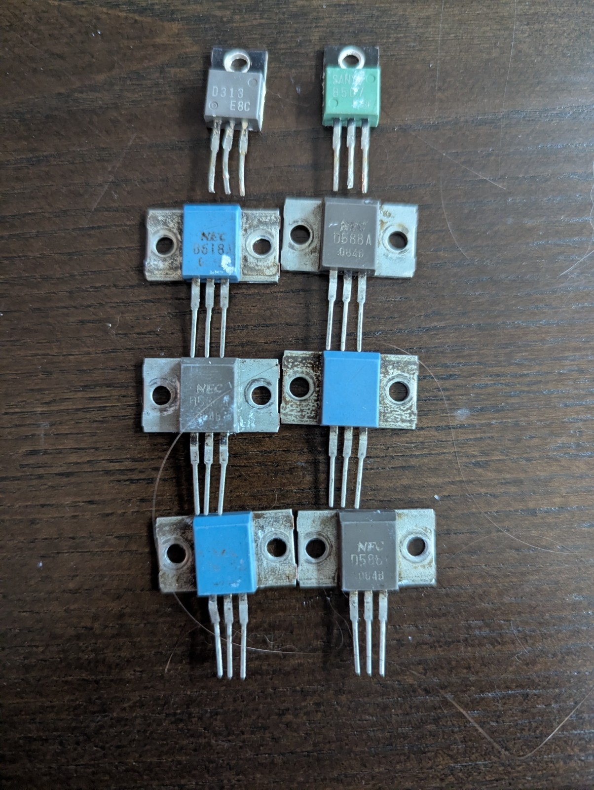 Three sets 2SB618 2SD588 Batwing Transistors for Vintage Amp Restoration