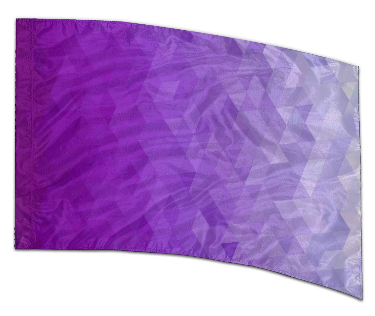 COLOR GUARD FLAGS PURPLE MOSAIC DREAM SILKS - NEW - 36" x 54" Standard Curved