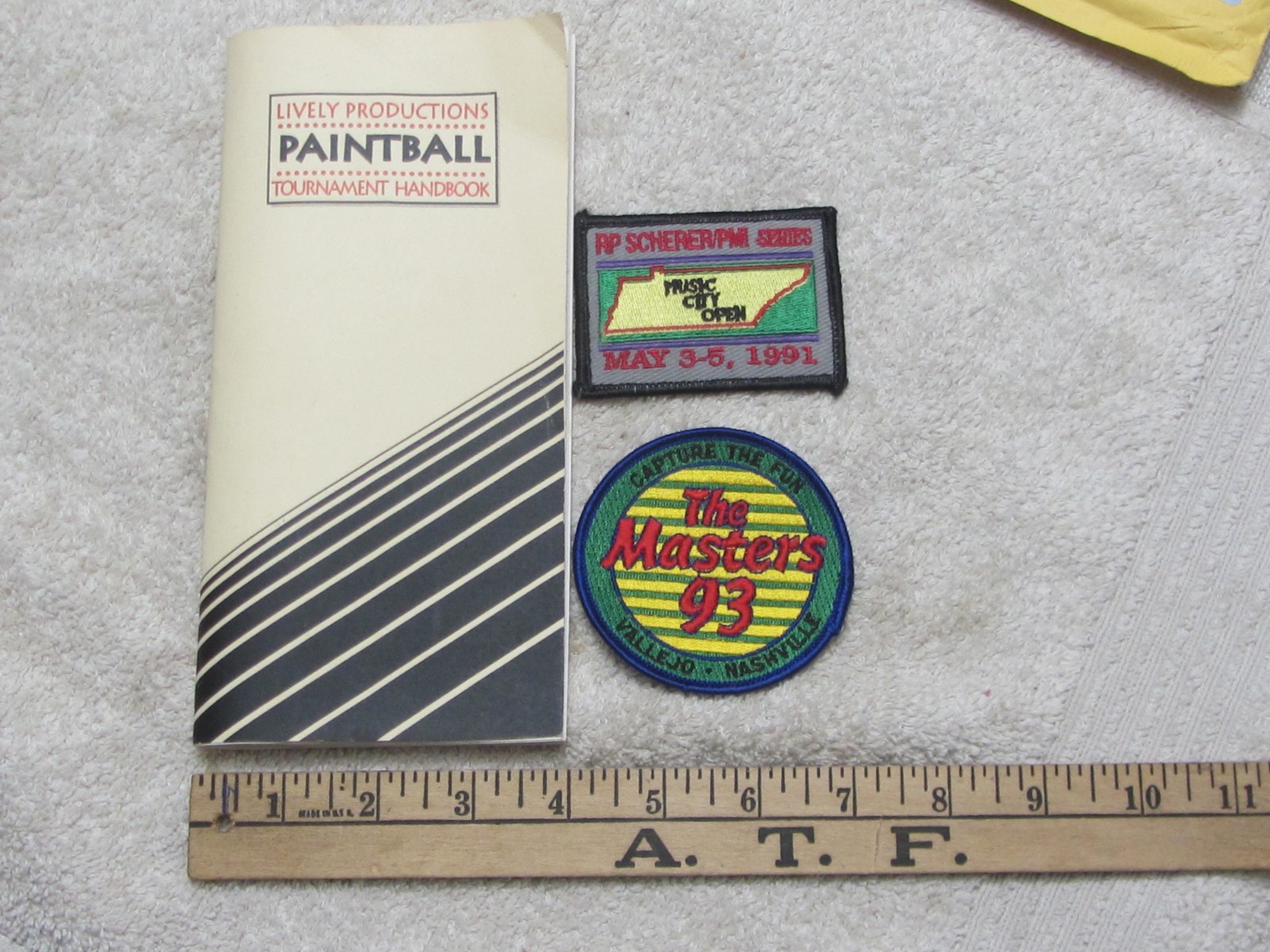 Paintball Collector PMI Lively Masters Rules Nashville Booklet 1991 1993 Patch