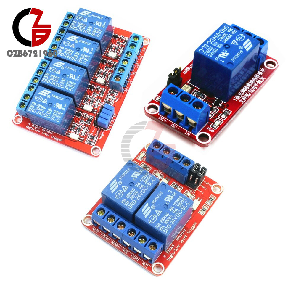 High Low Level Trigger 5V/9V/12V/24V 1/2/4/8 Channel Relay Module +Optocoupler