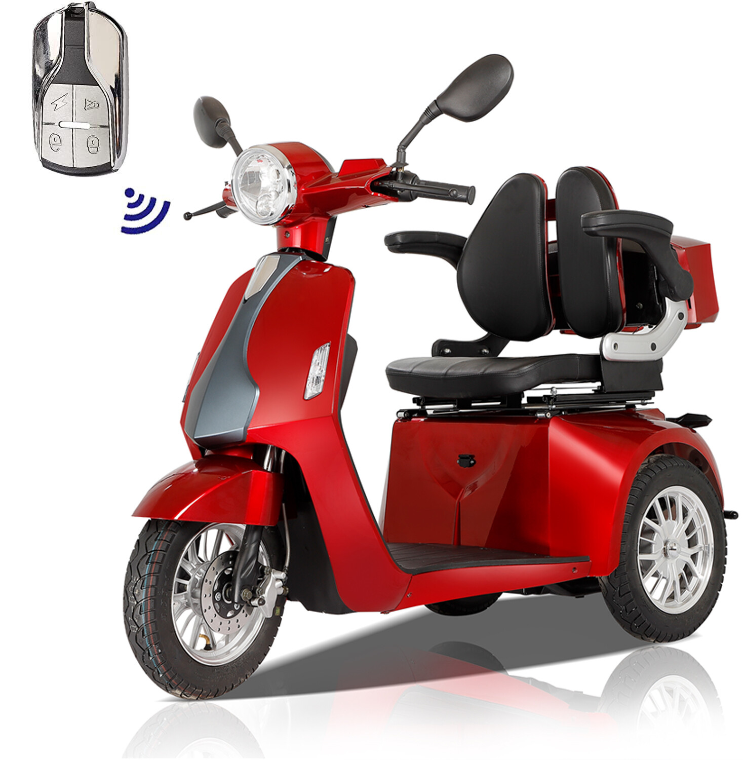 3 Wheels Travel Mobility Scooter 800W 60V 20AH Battery Motor for Adult Elderly