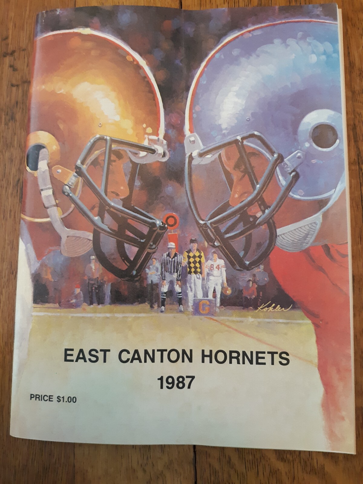 Ohio Carrollton Warriors vs East Canton Hornets Oct. 16, 1987 football program