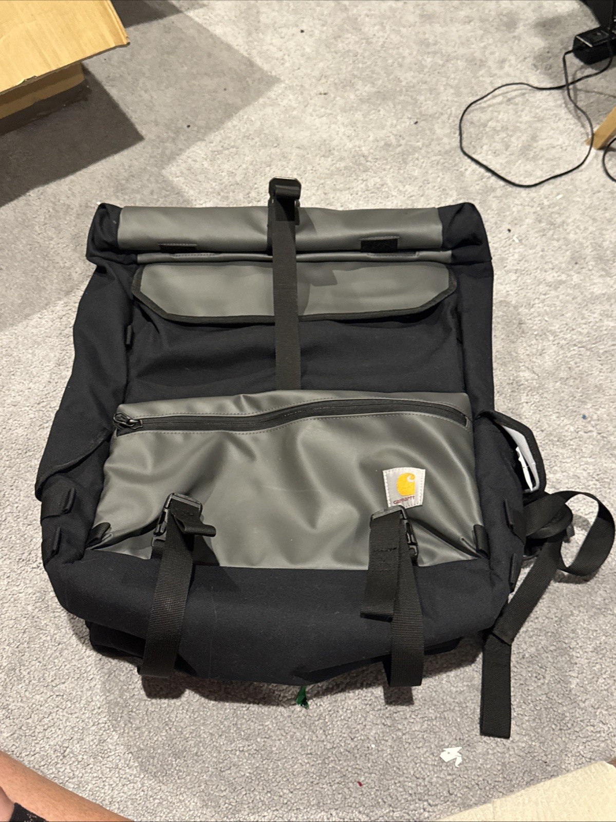 Carhartt 40L Nylon Roll Top Backpack, Heavy-Duty Water-Resistant Material