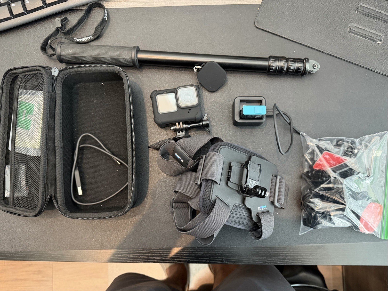 GoPro HERO10 Black Action Camera Bundle with Mounts, Case, Battery, USB-C Cable