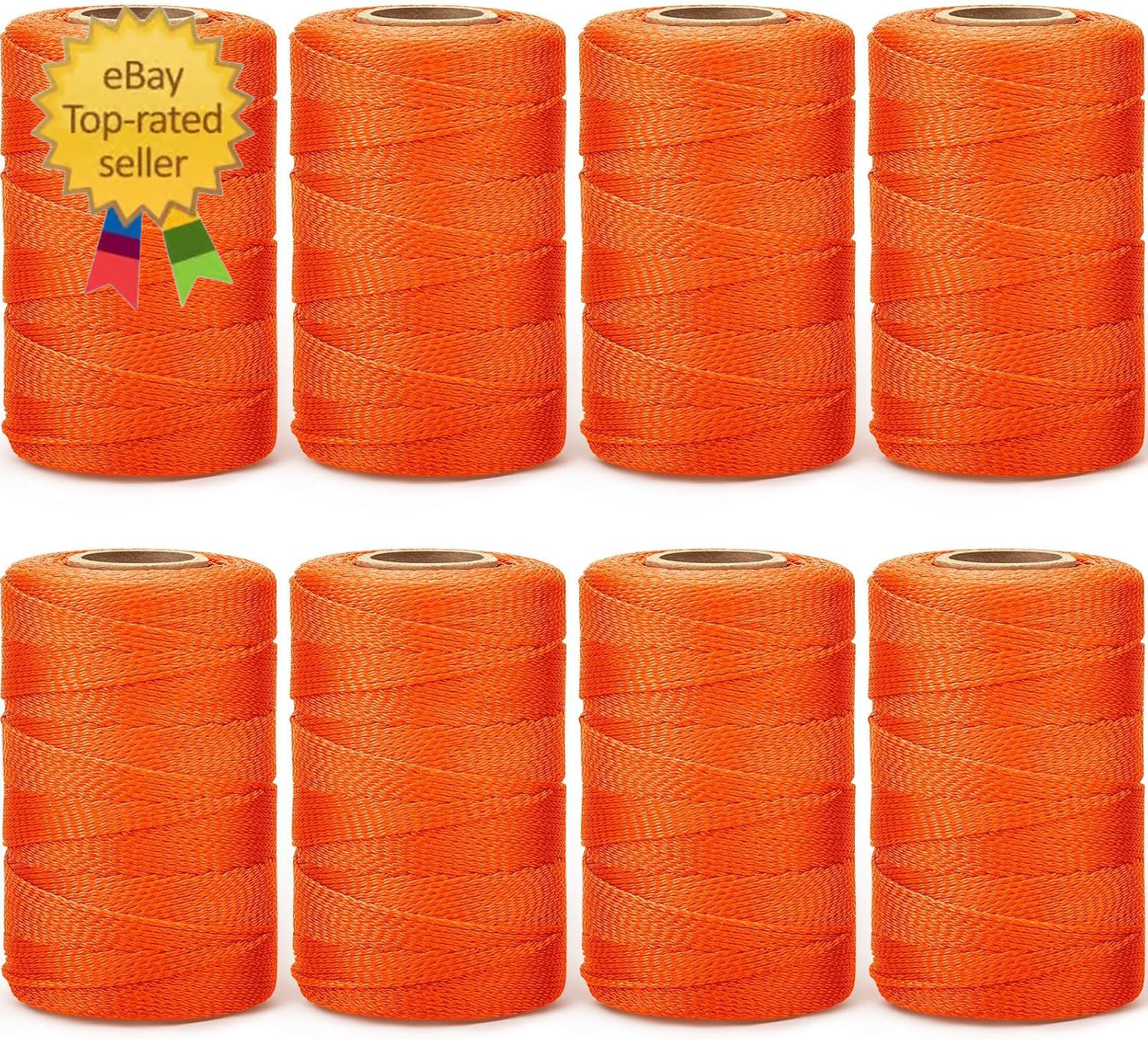 8 Rolls Mason Line #18 Braided Nylon String Total 4000 Feet Length Masonry