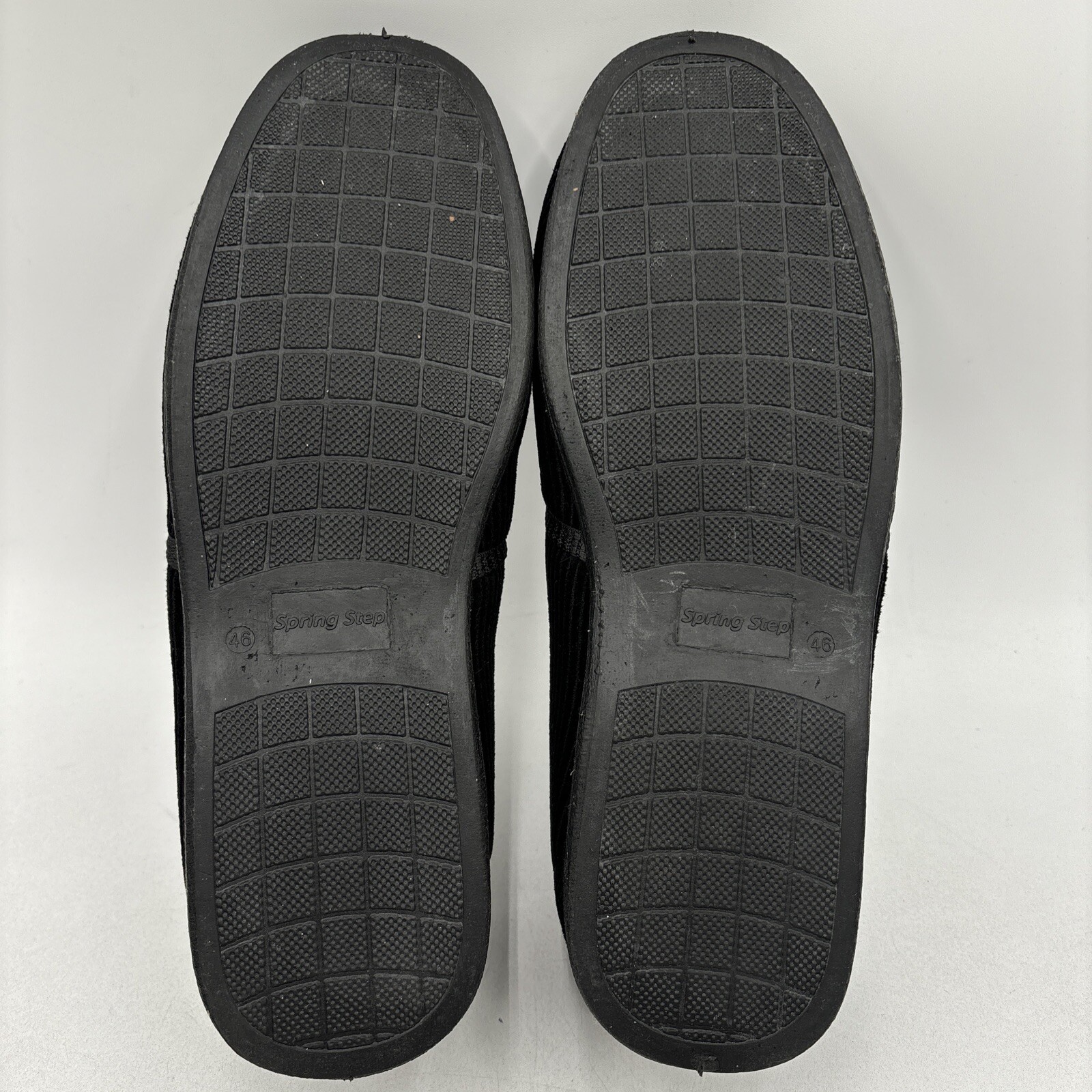 Spring Step ADAM Black Textile Round Toe Loafer Pull On Slippers, Mens Size 46