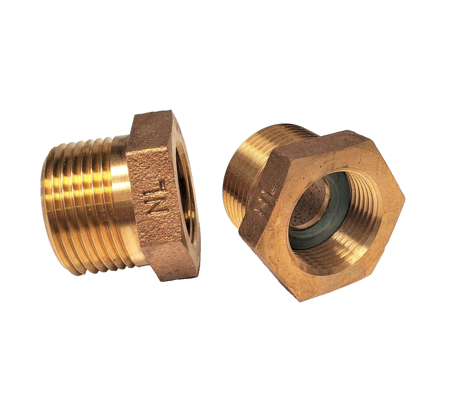 Brass Water Meter Adapter install 5/8 x 1/2 x 7.5" meter to 3/4 x 9" Setter, A13