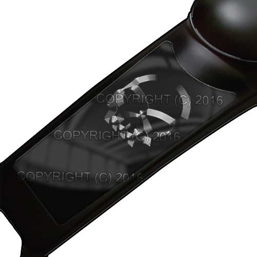 Gas Tank Dash Console Panel Decal For 87-07 Harley Touring - BLACK METAL SKULL