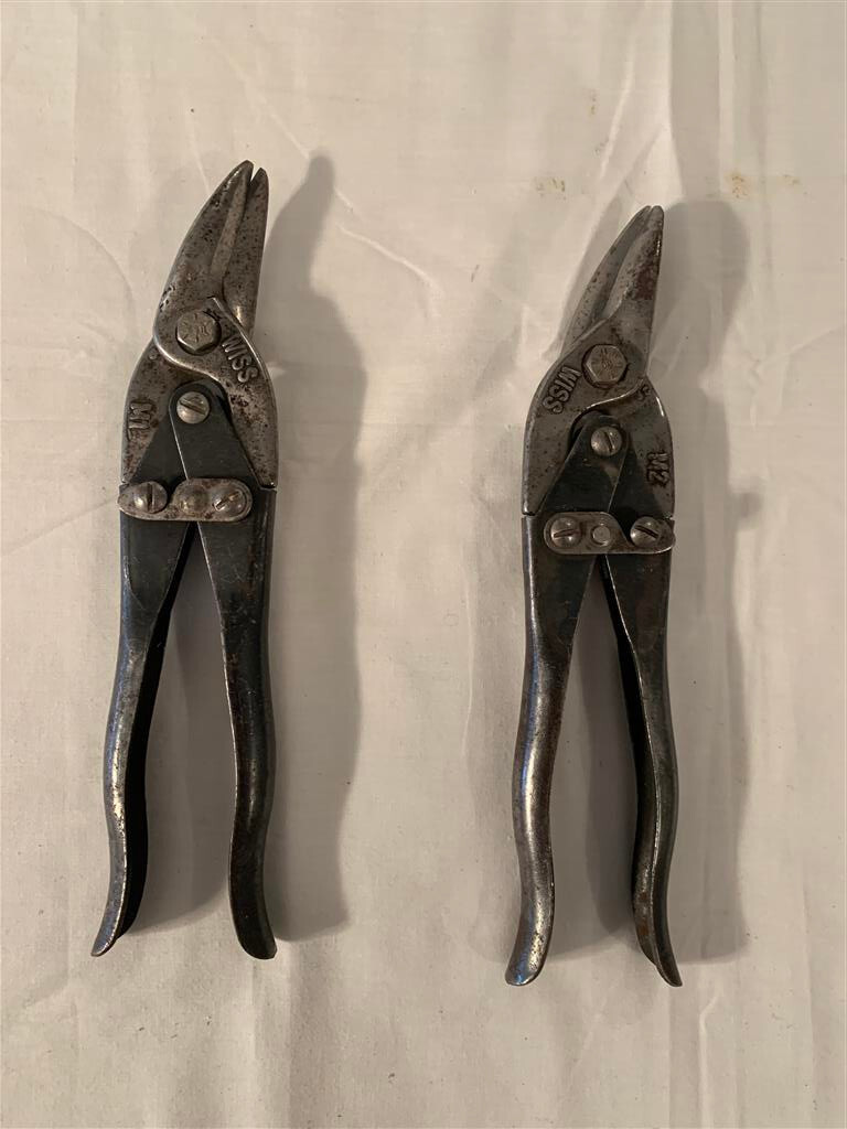 Vintage WISS Tin Snips - Lot Of 2 - M1 and M2 Sheet Metal Snips Made in  USA