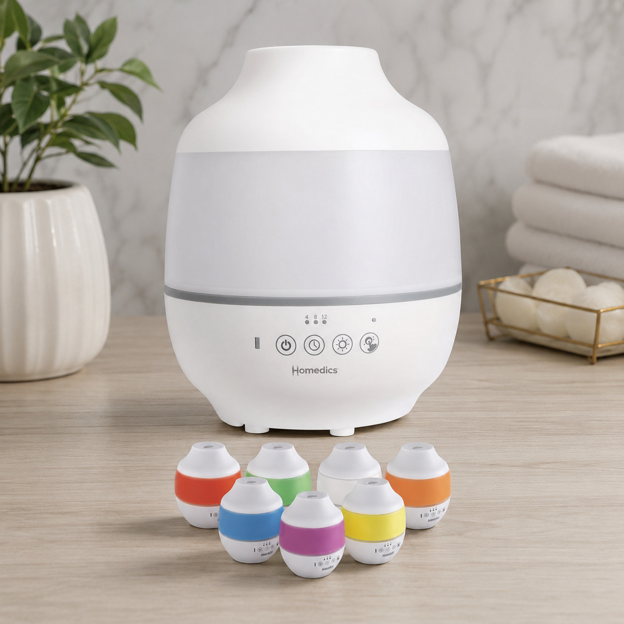 HoMedics TotalComfort Cool Mist Ultrasonic Humidifier – Whisper-Quiet, White