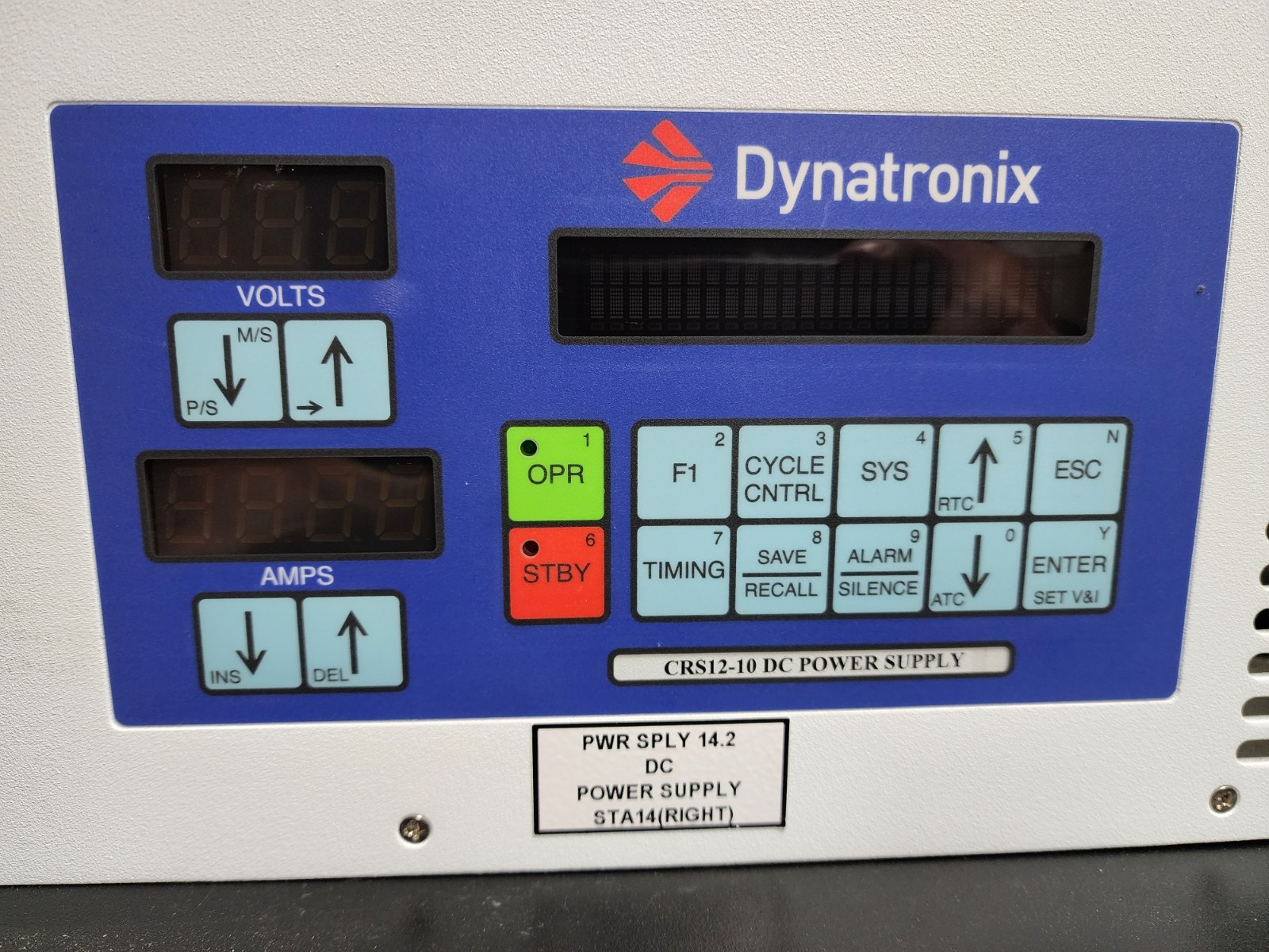 Dynatronix CRS12-10 DC Power Supply, Output 12V 10A