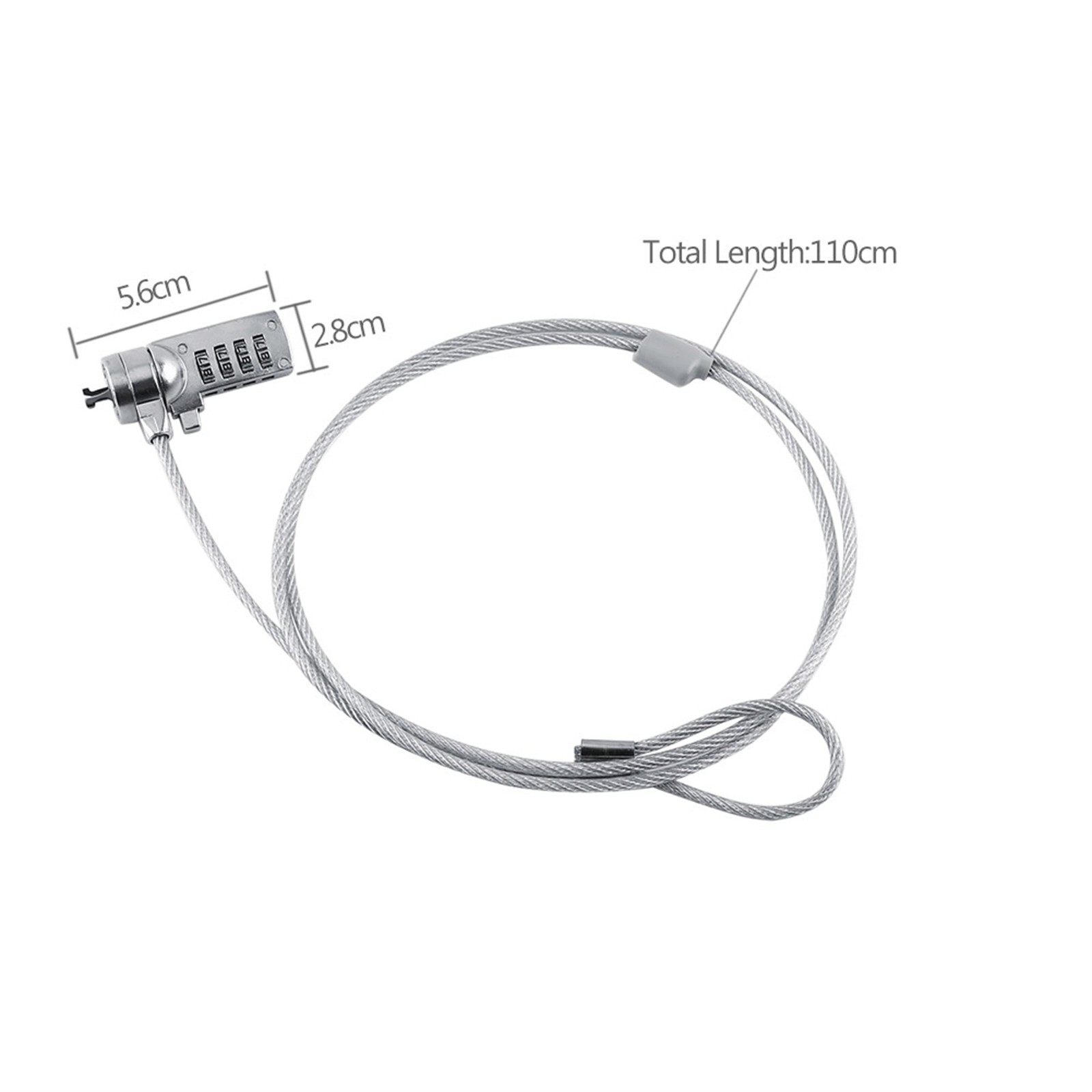 Laptop Combination Security Lock Cable Chain Theft Deterrent 4 Digit