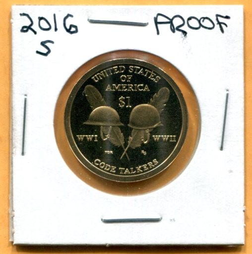 Gem 2016-S Proof Native American Dollar - Code Talkers Reverse - Free Shipping